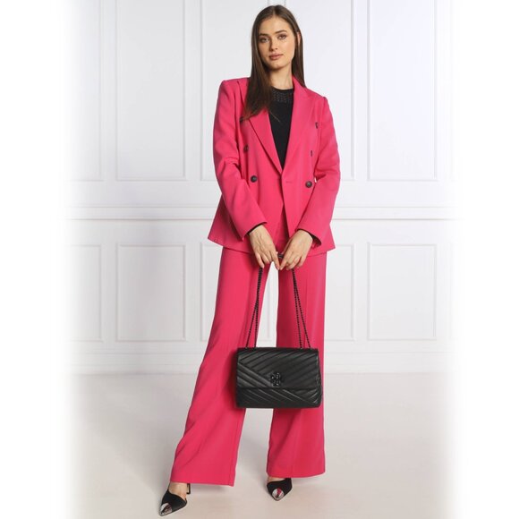 Tory Burch Kira Chevron Large Shoulder Bag – Black/Silver - Picture 5 of 10